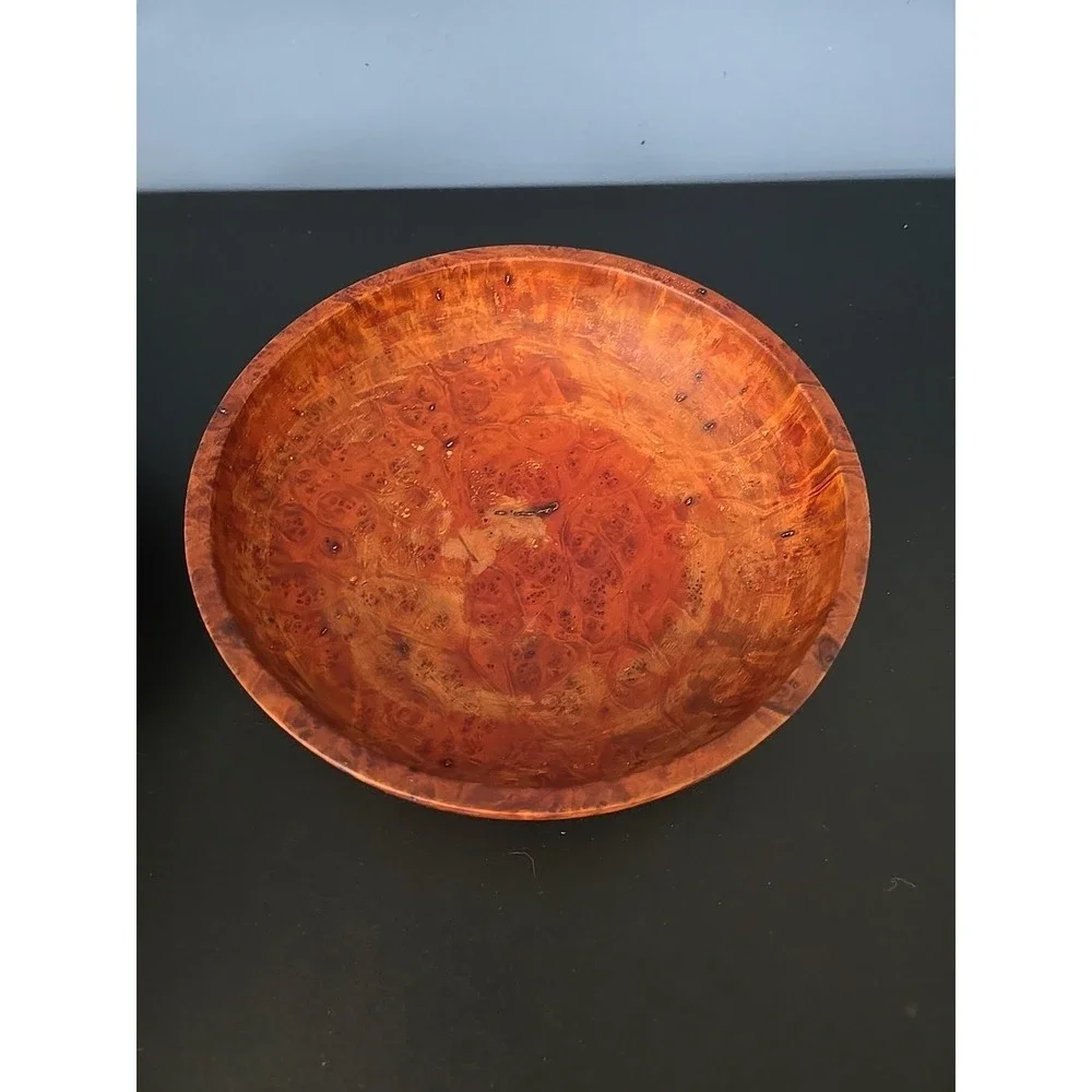 Bhutanese Burl Dhapa Wooden Bowl Maple Wood Handmade Luxury